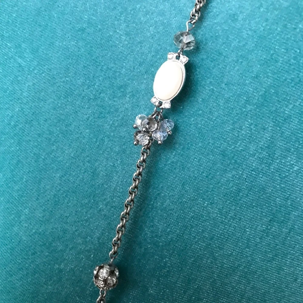 Loft long (37”) bead and silver necklace